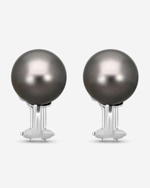 Assael 18K Tahitian Cultured Pearl Clip-On Earrings E6587 - White