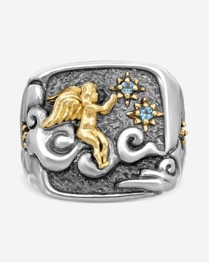 Konstantino Angelic Sterling & 18K London Topaz Ring Sz. 7 Dkj924-298-S7 - Metallic