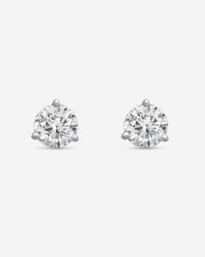Ina Mar 1.25 Ctw Round Diamond Martini Stud Earrings St1001D-Fw-125F - White