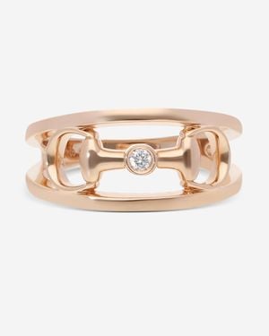 Gucci Horsebit 18K Diamond Ring Ybc796191001013 - Natural