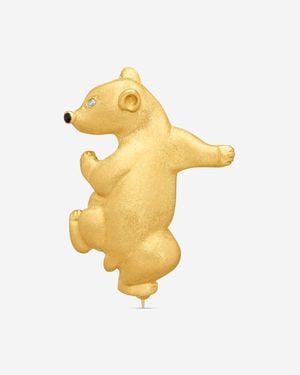Suuna 18K Sapphire & Diamond Bear Pin P7142Sy - Metallic