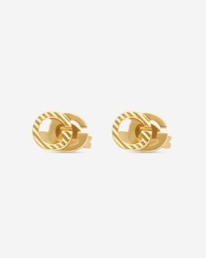 Gucci Running G 18K Stud Earrings Ybd65221900100U - Metallic