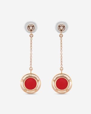 Damiani D. Side 18K Diamond & Carnelian Drop Earrings 20086729 - Red