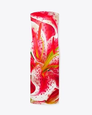 Tory Burch Printed Viscose Strapless Dress - Red