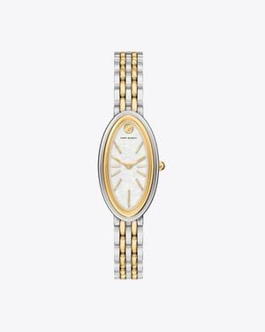 Tory Burch Elongated Oval Watch - Metallic