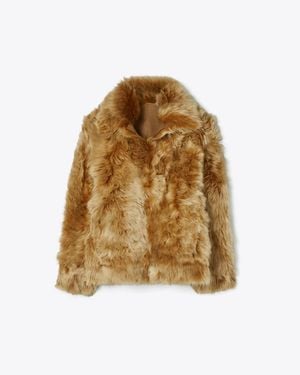 Tory Burch Shearling Jacket - Brown