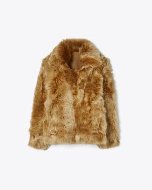 Tory Burch Shearling Jacket - Brown