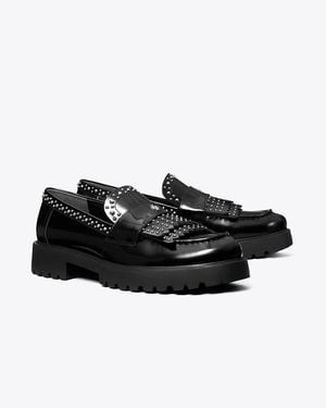 Tory Burch Classic Fringe Lug Loafer - Black