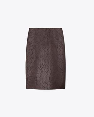 Tory Burch Textured Skirt - Brown