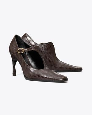 Tory Burch Twisted Heel Monk Strap - Black