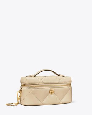 Tory Burch Kira Diamond Quilt East-West Vanity Case, One Size - Natural