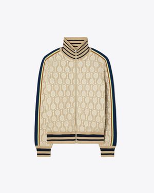 Tory Burch Tory Burch Tech Knit Jacquard Jacket - White