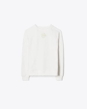 Tory Burch Raglan Cotton Sweatshirt - White