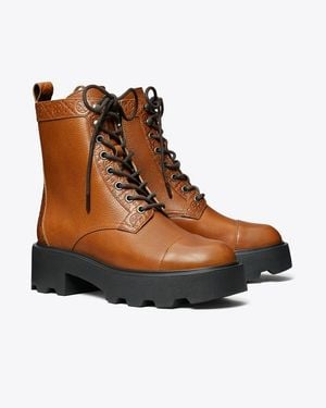 Tory Burch T Monogram Lug Boot - Brown
