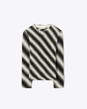 Tory Burch Striped Wool Sweater - Green