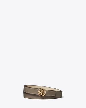 Tory Burch 1" Miller Smooth Reversible Belt - Green
