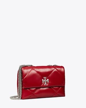 Tory Burch Small Kira Diamond Quilt Shoulder Bag - Red