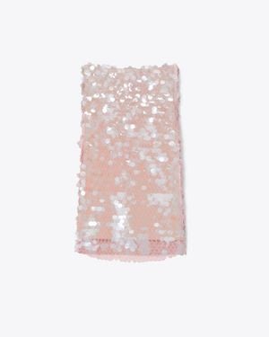 Tory Burch Sequin Mesh Skirt - Pink
