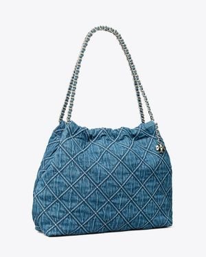 Tory Burch Fleming Soft Hobo Bag, One Size - Blue