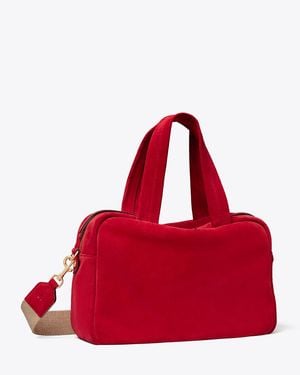Tory Burch Suede Satchel - Red