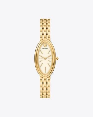 Tory Burch Elongated Oval Watch - Metallic