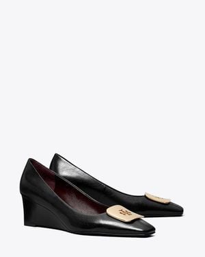 Tory Burch Georgia Wedge 55 Mm (Perfect) High Heels - Black