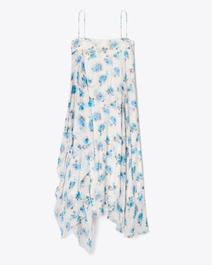 Tory Burch Printed Silk Dress - Blue