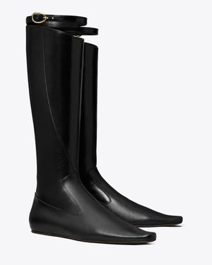 Tory Burch Twisted Riding Boot - Black