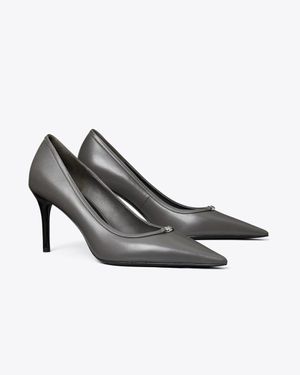 Tory Burch Double T Buckle Pump - Grey