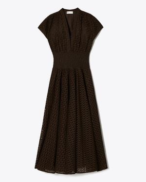 Tory Burch Embroidered Cotton Dress - Black