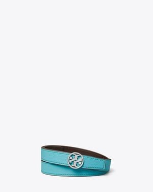 Tory Burch 1" Miller Reversible Belt - Blue
