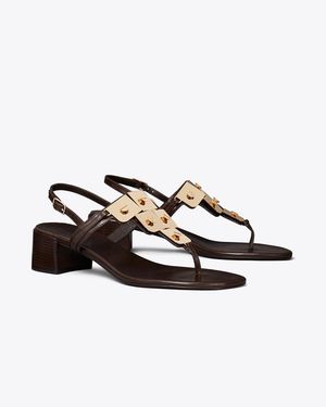 Tory Burch Gladiator Capri Heeled Sandal - Brown