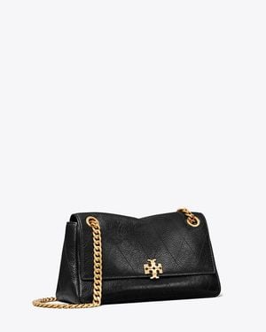 Tory Burch Small Charlie Quilted Shoulder Bag - Black