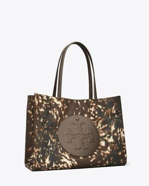 Tory Burch Ella Printed Nylon Small Tote - Brown