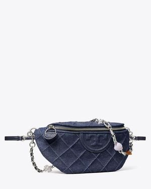 Tory Burch Fleming Denim Charm Belt Bag - Blue