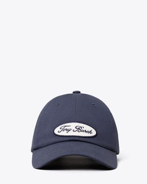 Tory Burch Navy Blue Women\'s Cap Logo Cap: Women main image 4