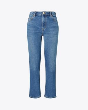 Tory Burch Cropped Flared Jeans - Blue