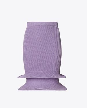 Tory Burch Metallic Hoop Skirt - Purple