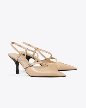 Tory Burch Double T Buckle Pump - White