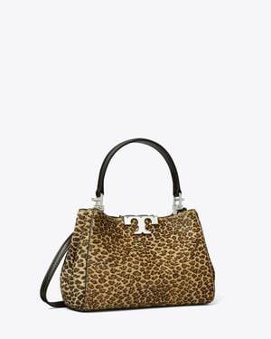 Tory Burch Mini Eleanor Calf Hair Satchel - Brown