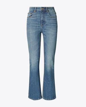 Tory Burch Cropped Flare Jean - Blue