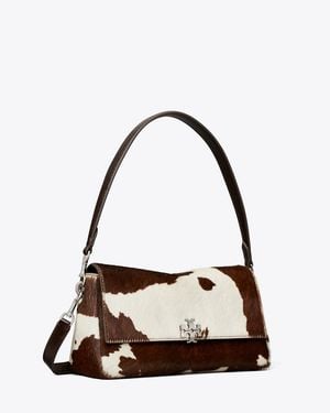 Tory Burch Small Charlie Calf Hair Shoulder Bag - Black