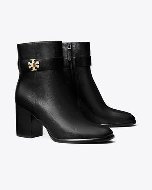 Tory Burch Turnlock Heeled Ankle Boot - Black