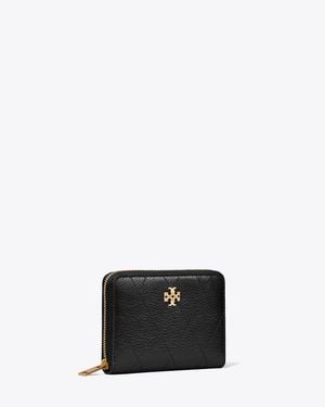Tory Burch Small Charlie Quilted Zip-Around Wallet - Black