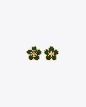 Tory Burch Forget Me Not Enamel Stud Earrings, One Size - Green
