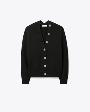 Tory Burch Merino Wool Cardigan - Black
