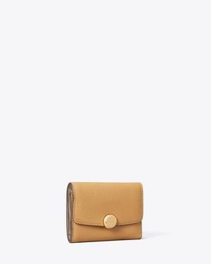 Tory Burch Romy Flap Wallet - Natural