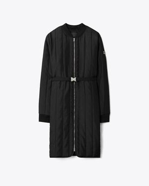 Tory Burch Nylon Padded Quilted Coat - Black