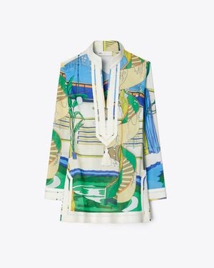 Tory Burch Printed Tory Tunic - Blue