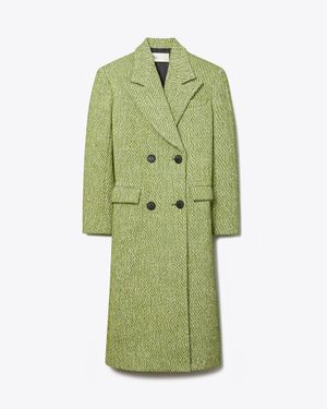Tory Burch Oversized Twill Coat - Green
